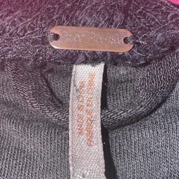 Free People Black Leather Jacket with Scarf Detail - Picture 2 of 6